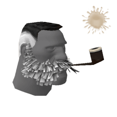 Strange Lord Cockswain's Novelty Mutton Chops and Pipe